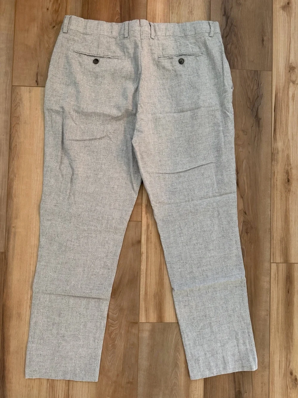 Banana Republic Women’s Tailored Slim Fit Pants Linen Cotton Herringbone 33x30